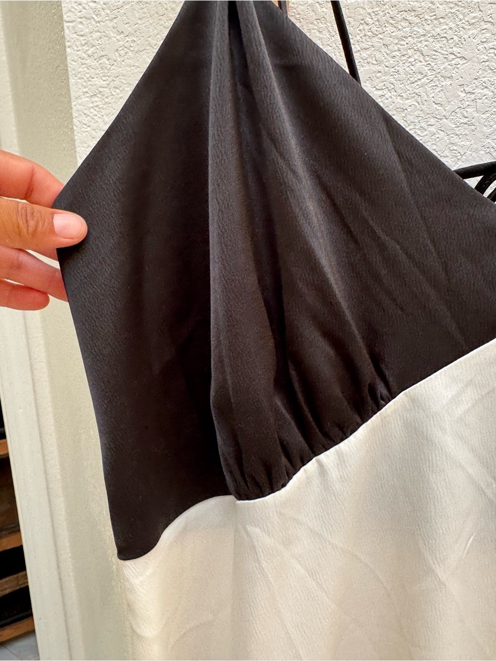 Eloquii Black & Cream Satin Bodice Slip Dress - Picture 4 of 7